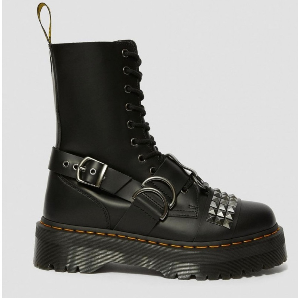 Dr Marten Jadon Hi Smooth Leather Studded Platform Boots